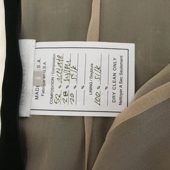 Vintage BADGLEY MISCHKA Black Silk Chiffon Hand Beaded Cocktail Evening Dress 8 - Picture 9 of 9